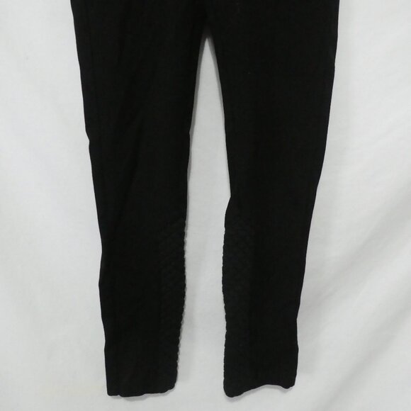 THYME | small | Black Maternity Leggings With Quilted Leg Bottoms - Picture 7 of 16